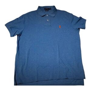 Polo blue/orange short sleeve. XL